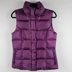 Eddie Bauer CirrusLite Down Vest Women's SMALL Purple Sleeveless Full Zip Pocket